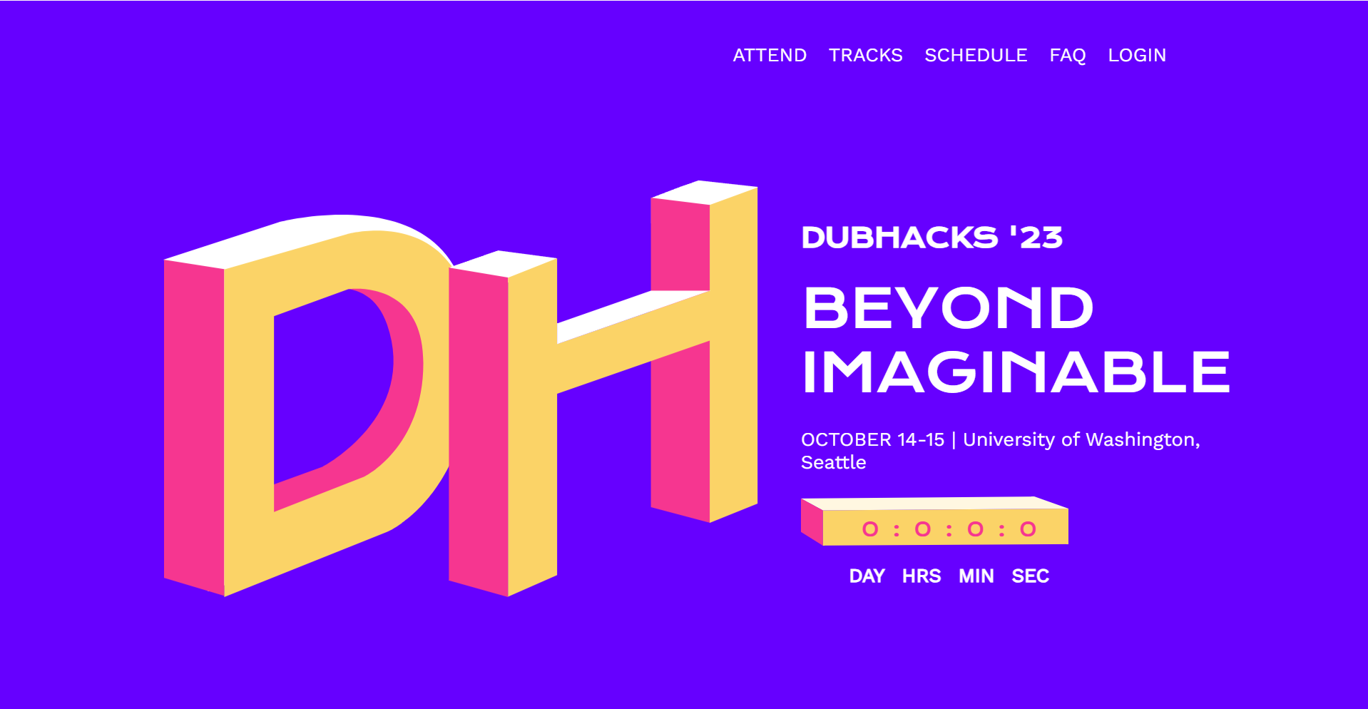 DubHacks ‘23 website